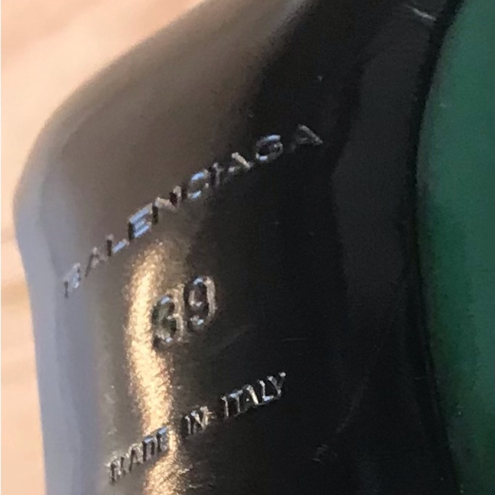 Women’s Balenciaga Green Patent Leather Heels Sz 9 - Picture 5 of 13